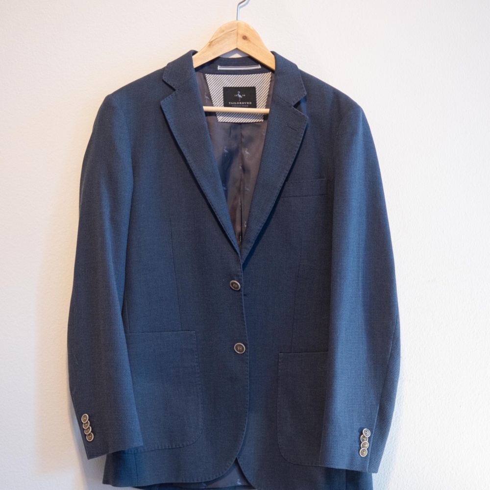 Tailorbyrd Textured Blue Blazer size 36